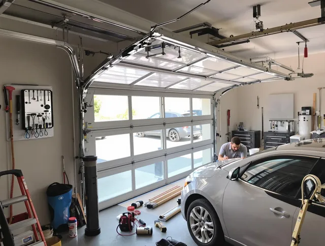 Garage door noise reduction service by Bell Gardens Garage Door Repair in Bell Gardens