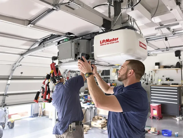 Bell Gardens Garage Door Repair technician performing advanced diagnostics on garage opener in Bell Gardens